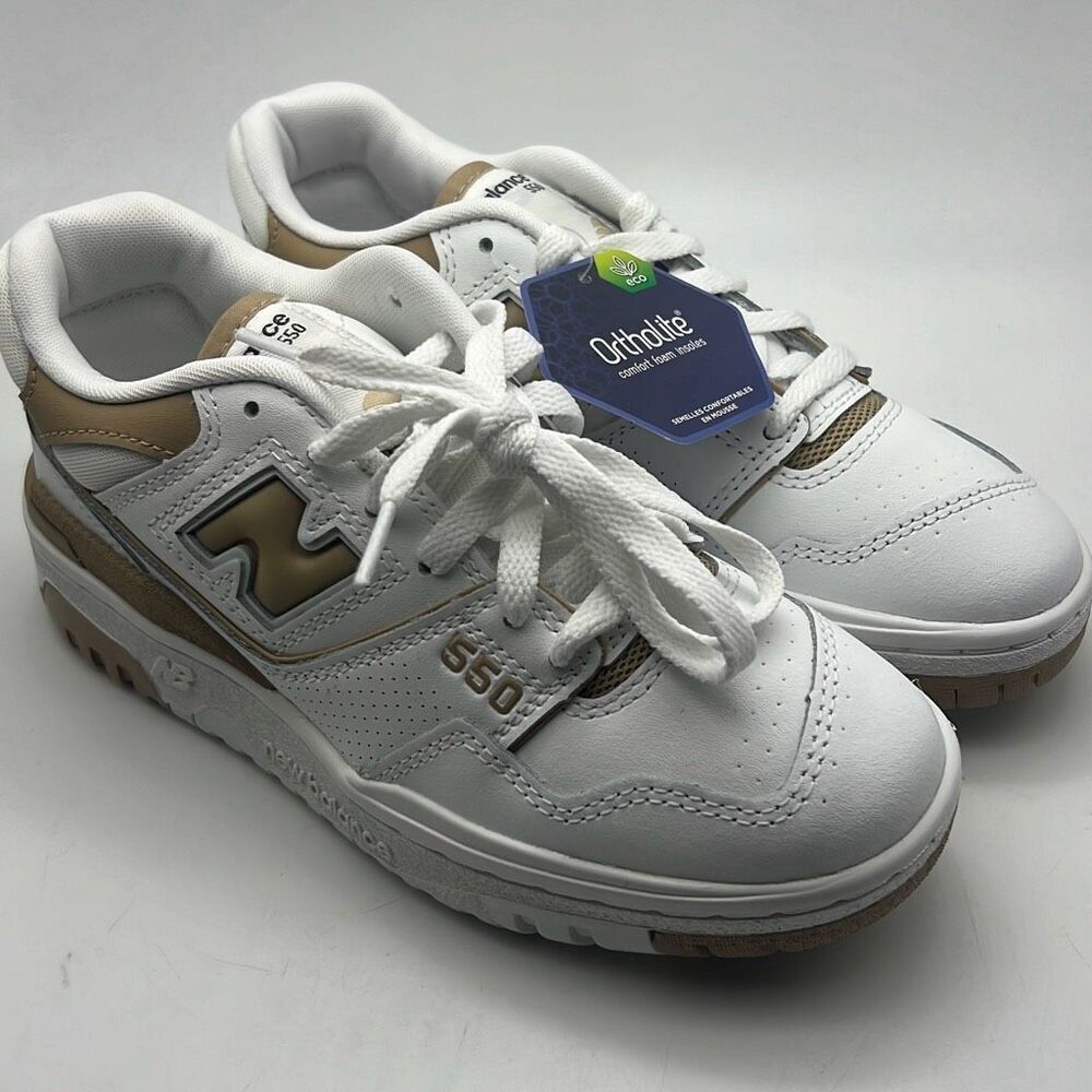 New Balance 550 White/Beige casual sneaker shoe BBW550BT New with box Women 5.5‎